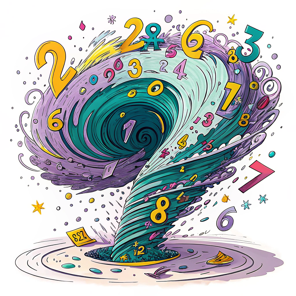 Colorful swirl of numbers representing the complexity of accounting adjustments