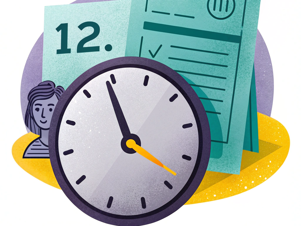 Illustration of a clock and calendar representing time management and scheduling in business finance