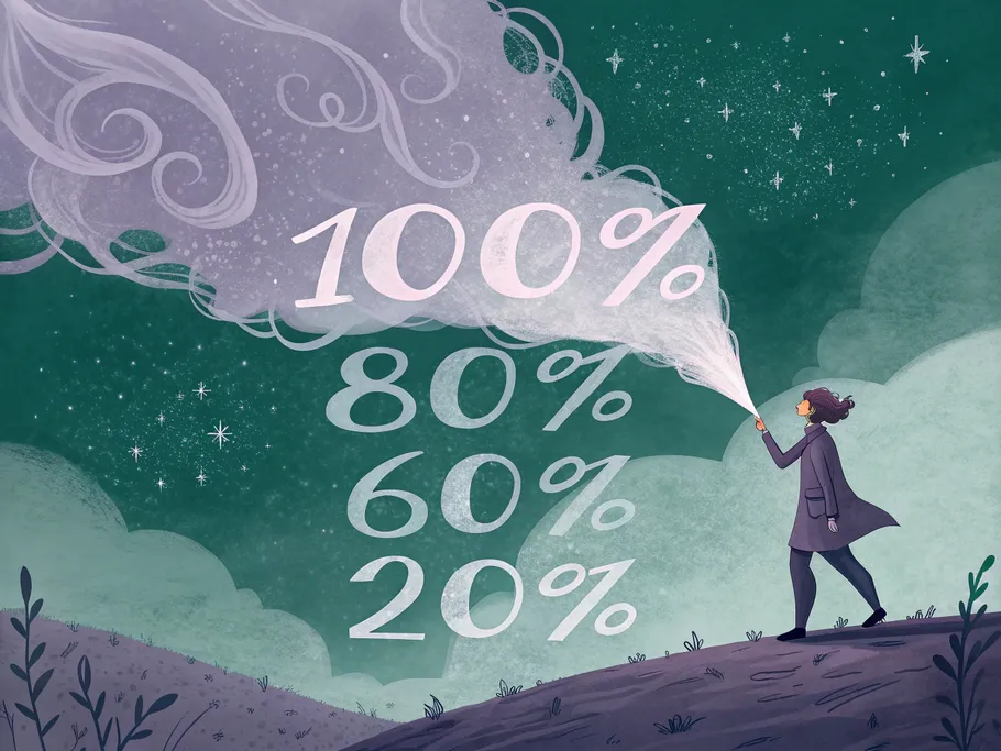 Illustration of fading percentage numbers representing diminishing opportunities, focusing on the concept of bonus depreciation.